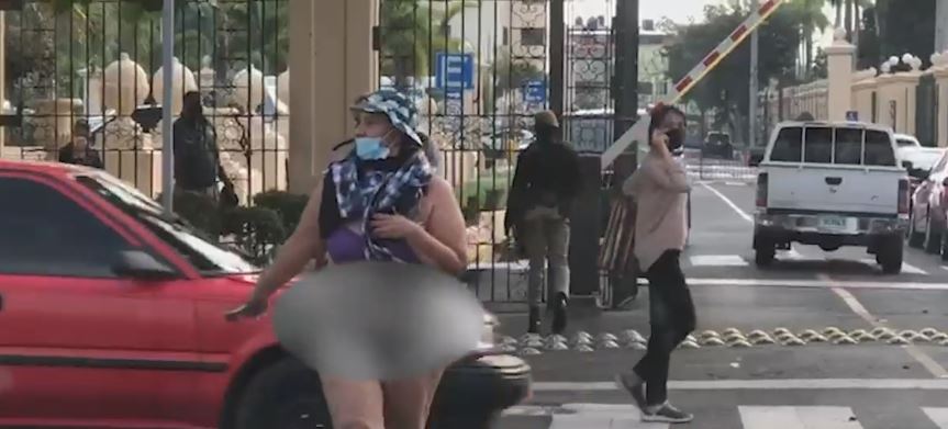 VIDEO Mujer Se Desnuda Para Protestar Frente Al Palacio Nacional RC