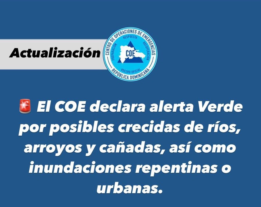 COE declara en alerta verde cuatro provincias del país RC Noticias