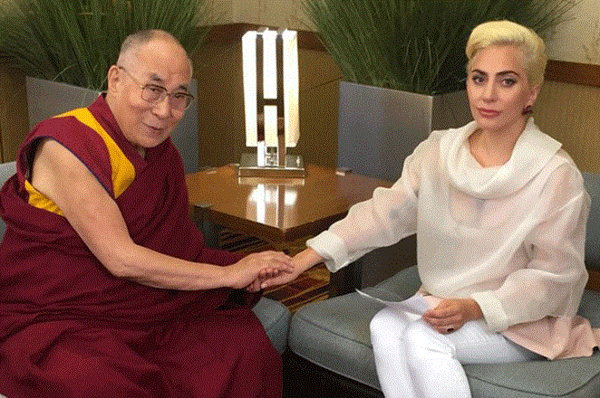 Encuentro de Dalái Lama y Lady Gaga irrita a sus fans chinos