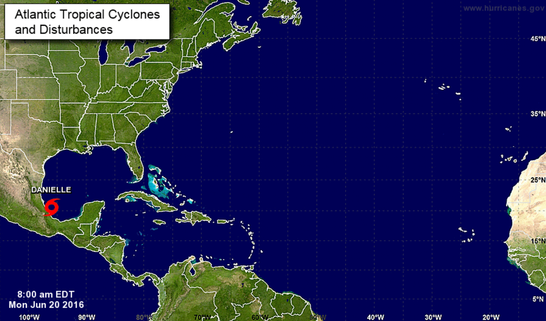 Se forma tormenta tropical Danielle en el este de México