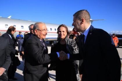 Presidente Danilo Medina llega a Roma, Italia