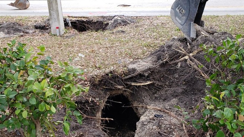 Hallan túnel como "en las películas", cavado por ladrones para robar un banco en Florida