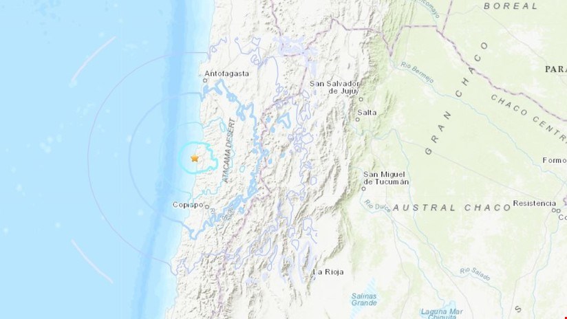 Se registra un terremoto de magnitud 5,6 en Chile