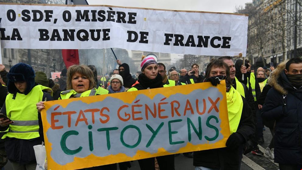 Los ‘chalecos amarillos’ ocupan las calles de París por undécimo fin de semana
