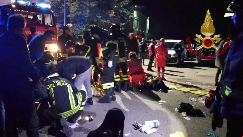Al menos seis muertos y 120 heridos en una estampida en un club nocturno en Italia