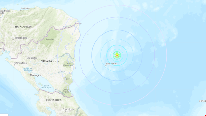 Sismo de magnitud 5,6 se registra cerca a las costas de la isla colombiana San Andrés