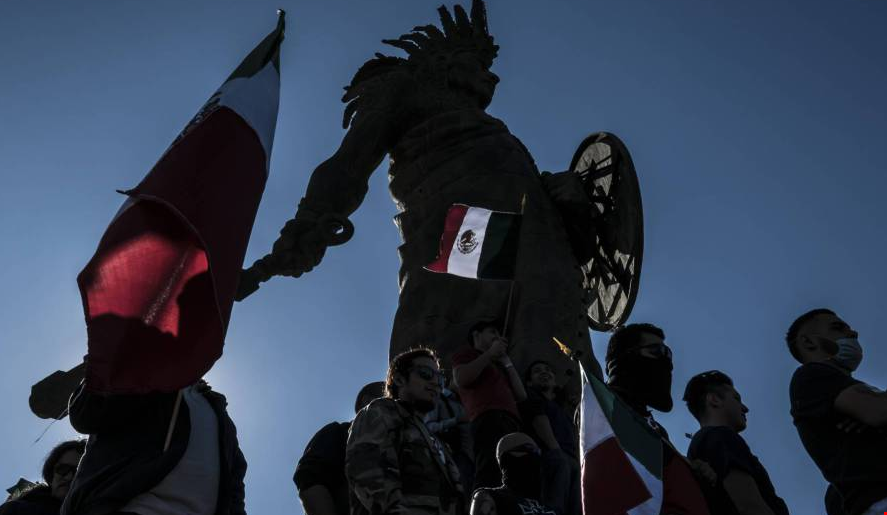 Protestan en Tijuana contra los migrantes centroamericanos