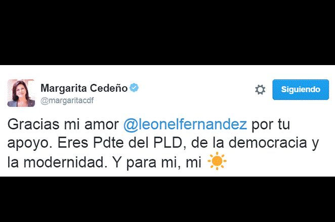 Margarita Cedeño agradece apoyo de Leonel Fernández quien se integra a la campaña