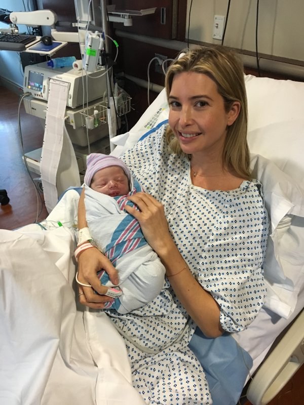Ivanka Trump da a luz a su tercer hijo