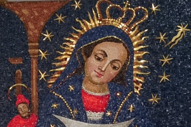 Mosaico de Nuestra Señora de La Altagracia está en los Jardines de la Ciudad del Vaticano