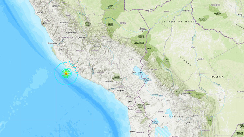 Un sismo de magnitud 5,8 se registra cerca de la costa sur de Perú