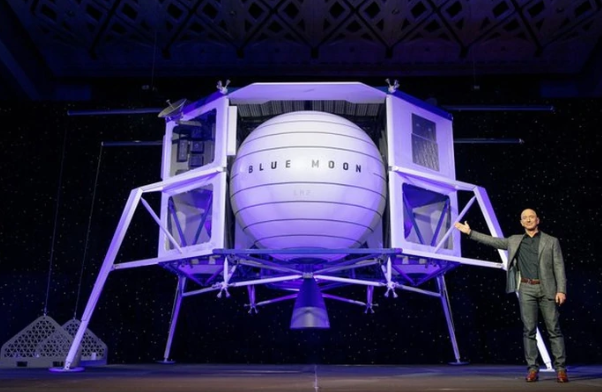 Blue Moon: Jeff Bezos presentó un módulo espacial para misiones a la Luna