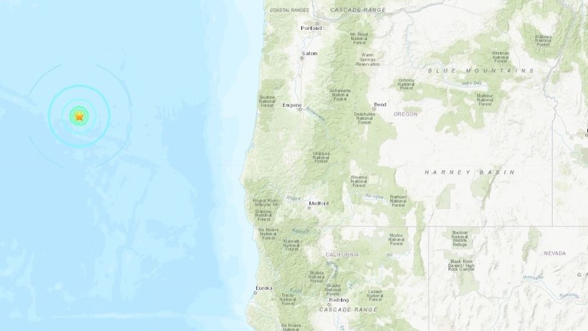 Cuatro sismos seguidos se producen cerca de la costa de Oregón