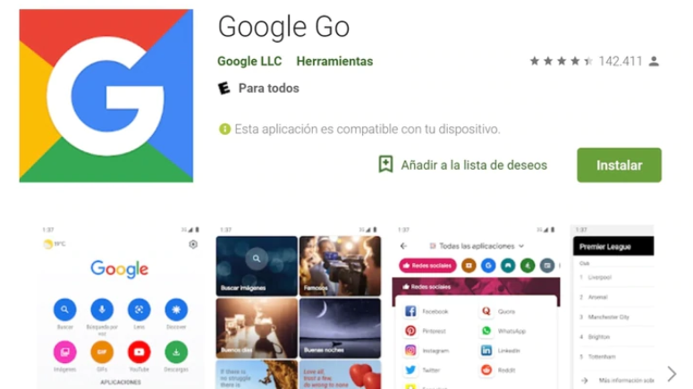 Google Go ya está disponible en todo el mundo, promete ahorrar 40 % los datos