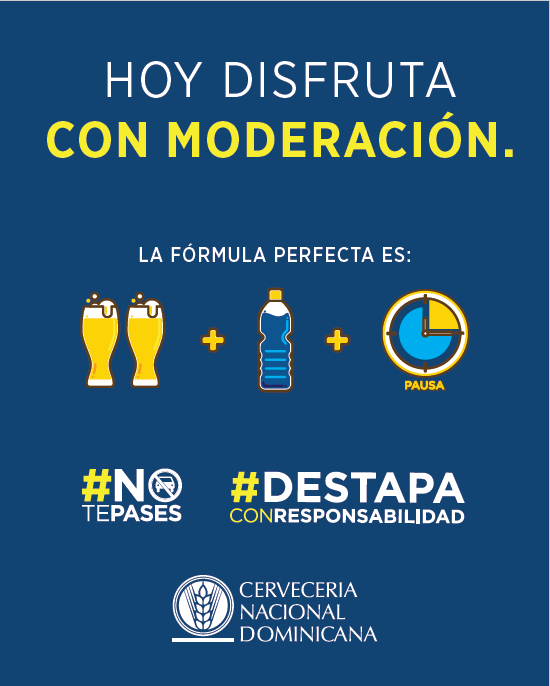 Cervecería Nacional Dominicana presenta campaña “Uno por Persona” en el Día del Consumo Responsable