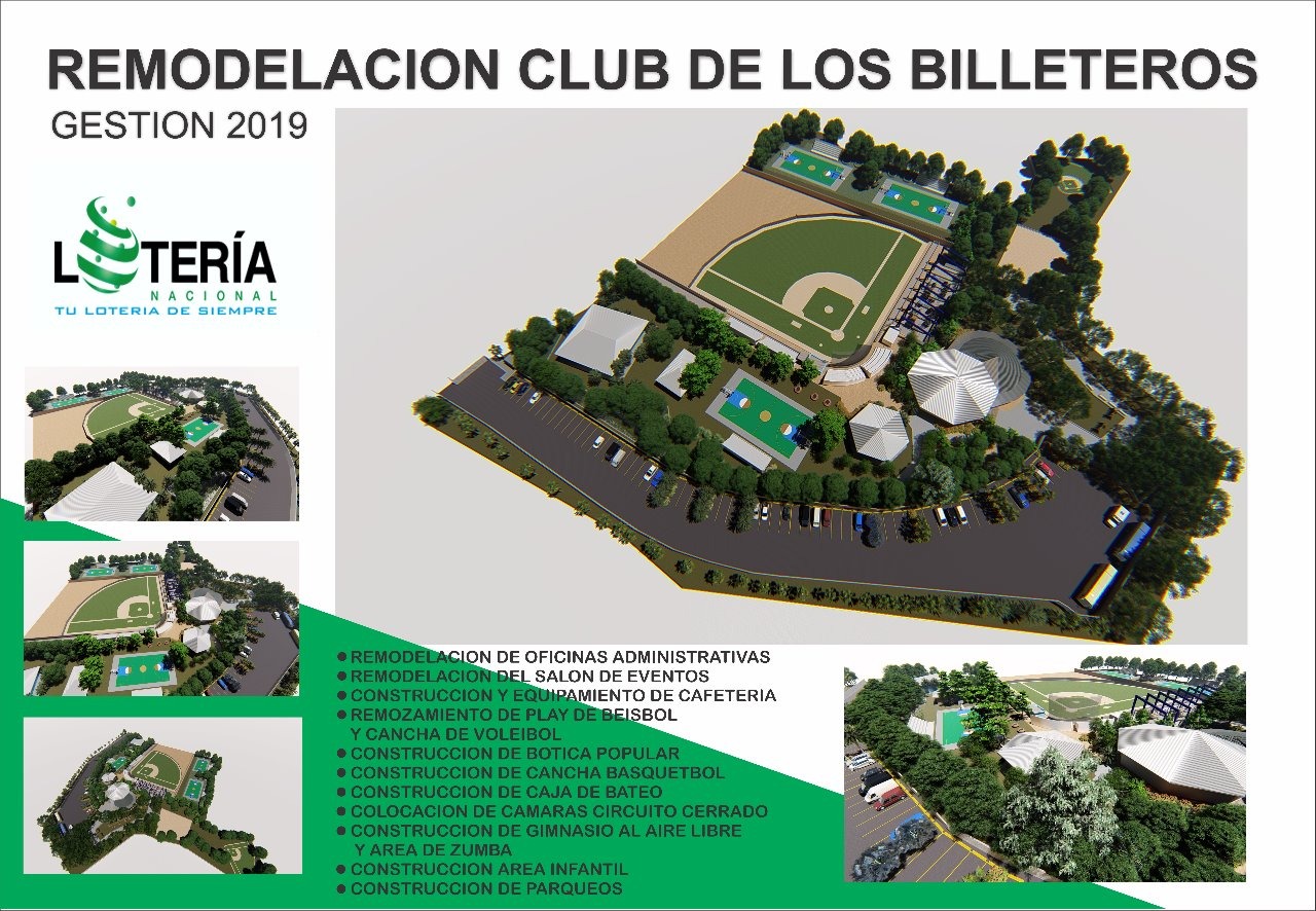 Lotería Nacional inicia remodelación del Club de los Billeteros