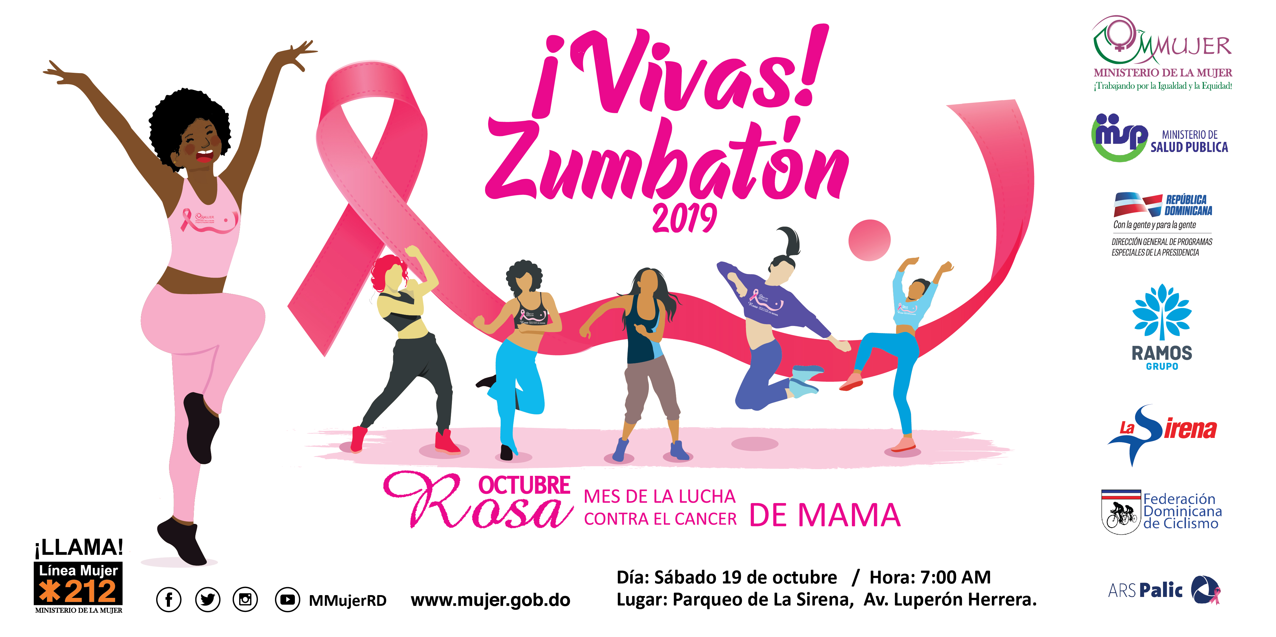 MMujer y La Sirena convocan al “Zumbatón 2019” para alertar sobre la detección temprana del cáncer de mama