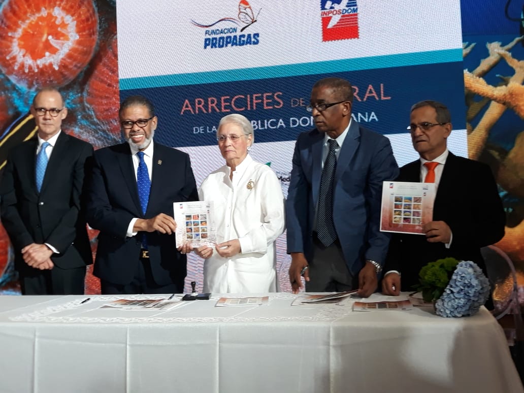Fundación Propagas y el INPOSDOM ponen en circulación emisión de sellos postales alusiva a los Arrecifes de Coral de República Dominicana
