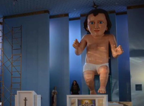 La gigantesca figura de un Niño Dios de una iglesia de Zacatecas que causó furor internacional y memes