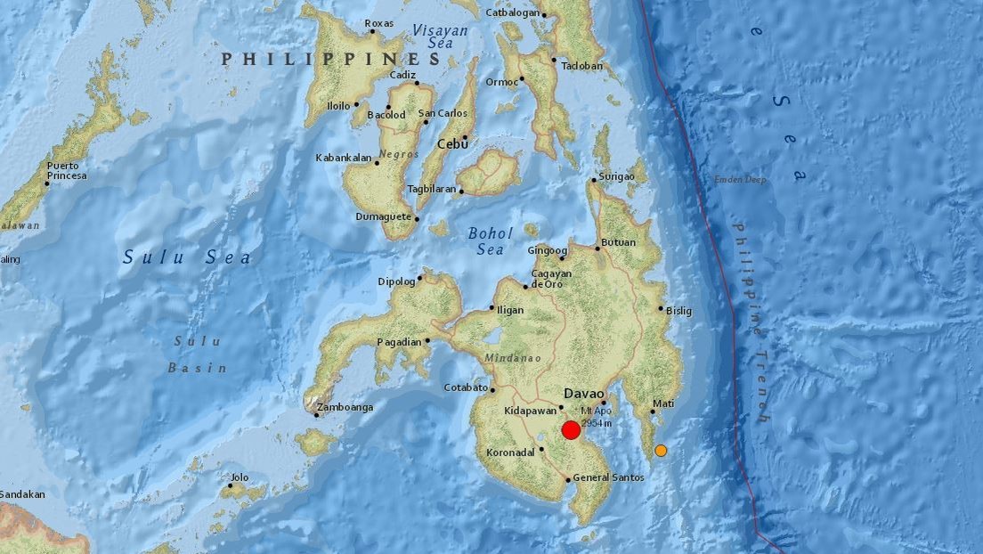 Un sismo de magnitud 6,8 sacude Filipinas