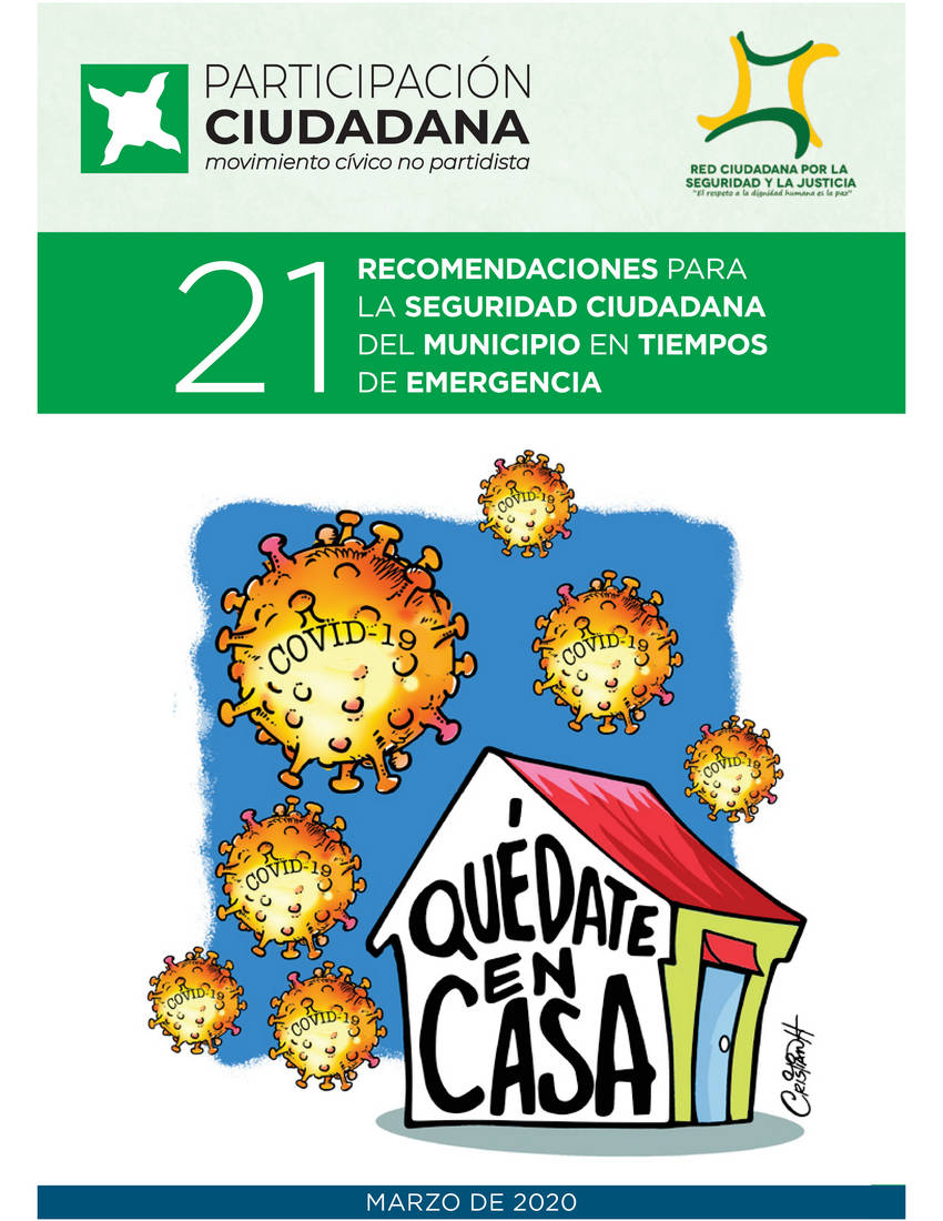 Participación Ciudadana presenta guía 21 Recomendaciones para la Seguridad Ciudadana del Municipio en Tiempos de Emergencia