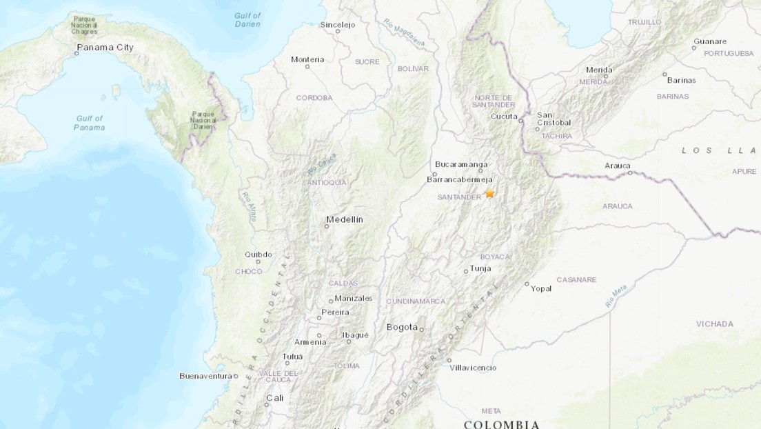 Un sismo de magnitud 5,5 se registra en el centro de Colombia