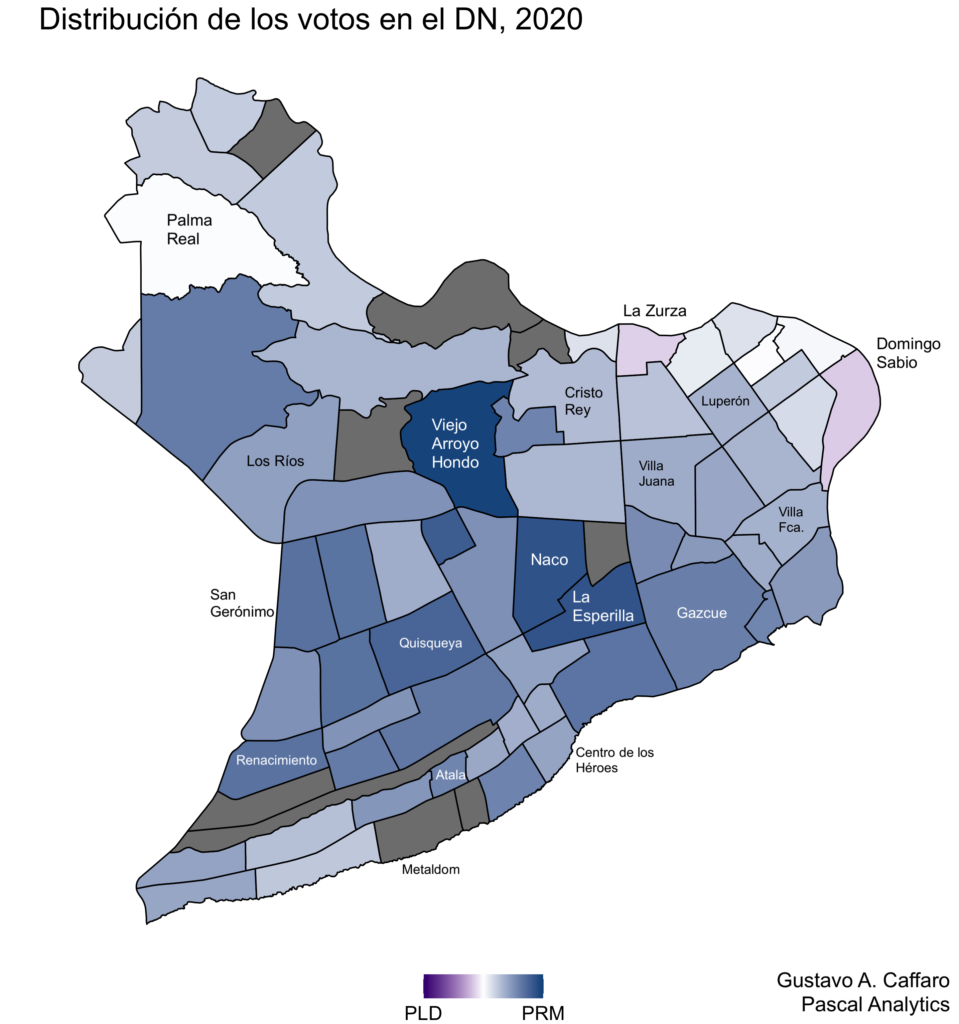 ¿Cómo votaron los barrios del DN en las elecciones presidenciales del pasado julio?