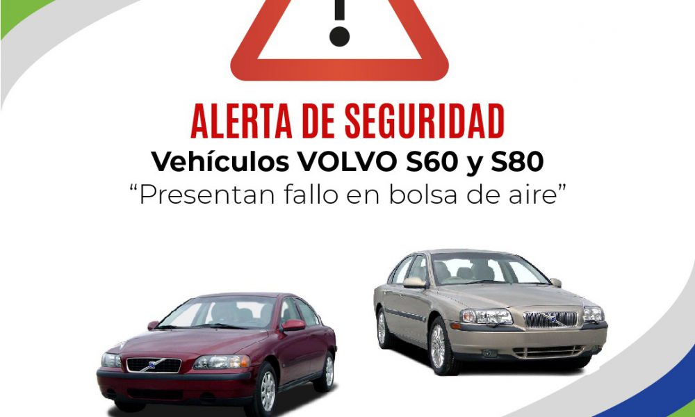 Emiten alerta de seguridad en modelos de vehículos marca Volvo por fallo en bolsa de aire