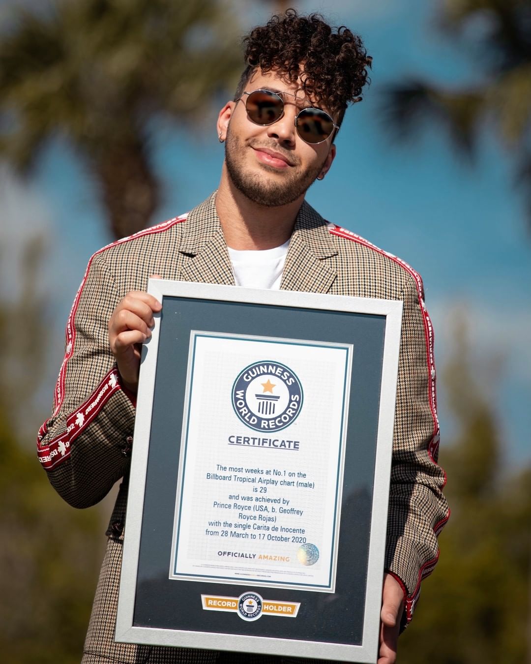 Prince Royce gana Record Guinness por ser el artista con más semanas siendo el #1er Billboard Tropical Airplay