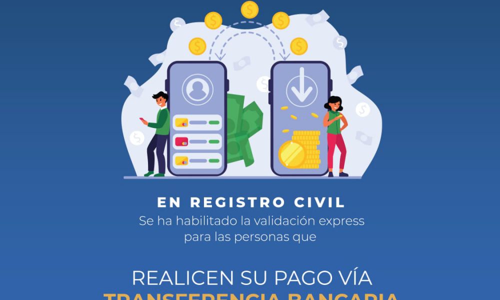 ADN habilita validación express del Registro Civil para quienes paguen por transferencia bancaria