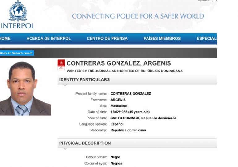 Argenis Contreras presentaba notificación Roja de Interpol