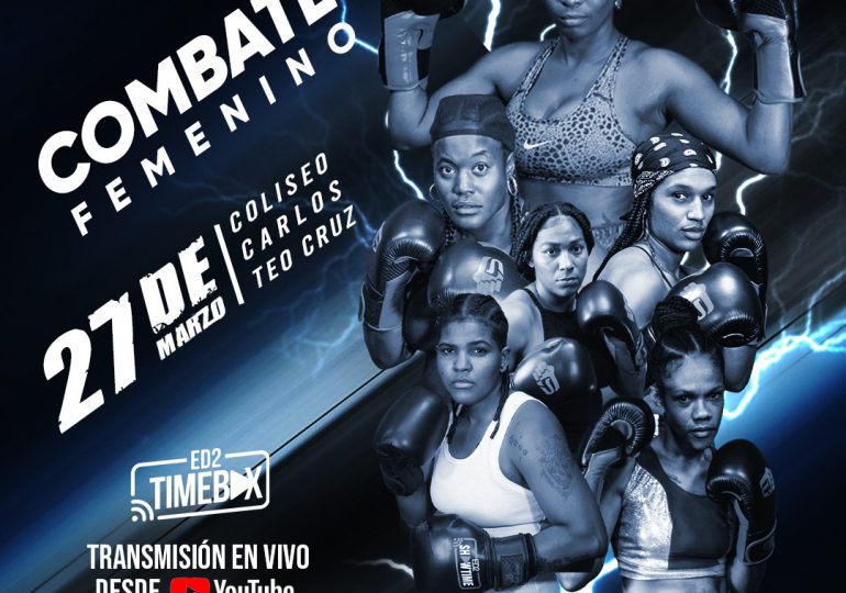 Presentan cartelera de boxeo profesional entre mujeres en el Coliseo Teo Cruz