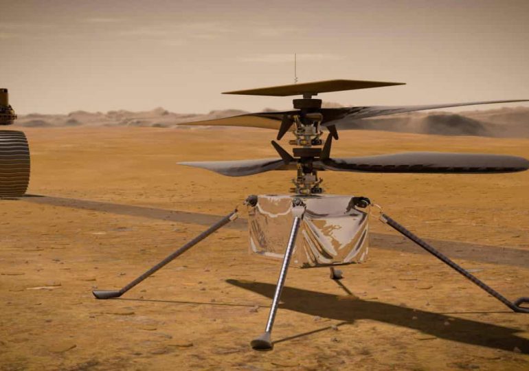 El primer intento de volar un helicóptero en Marte será a principios de abril