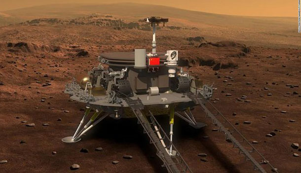China logra posar pequeño robot en Marte