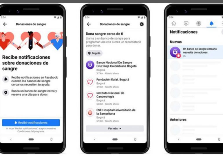 Facebook lanza herramienta para contactar con donantes de sangre en Colombia