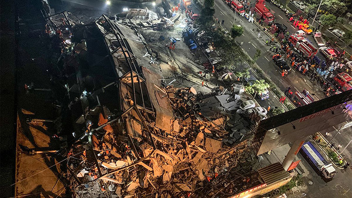 Al menos un muerto y 10 desaparecidos por derrumbe de un hotel en China