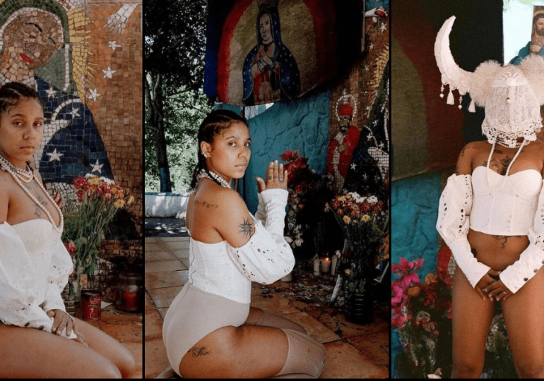 Tokischa posa semidesnuda en santuario de la virgen en Jarabacoa