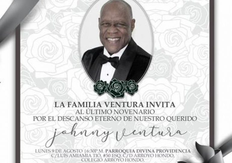 Familia de Johnny Ventura invita a la última misa del novenario del artista