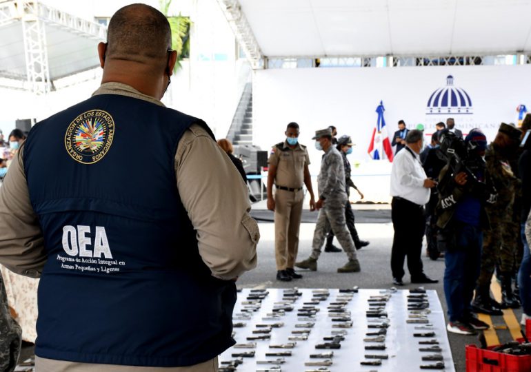 La OEA concluye proceso de destrucción de armas realizado por Interior y Policía