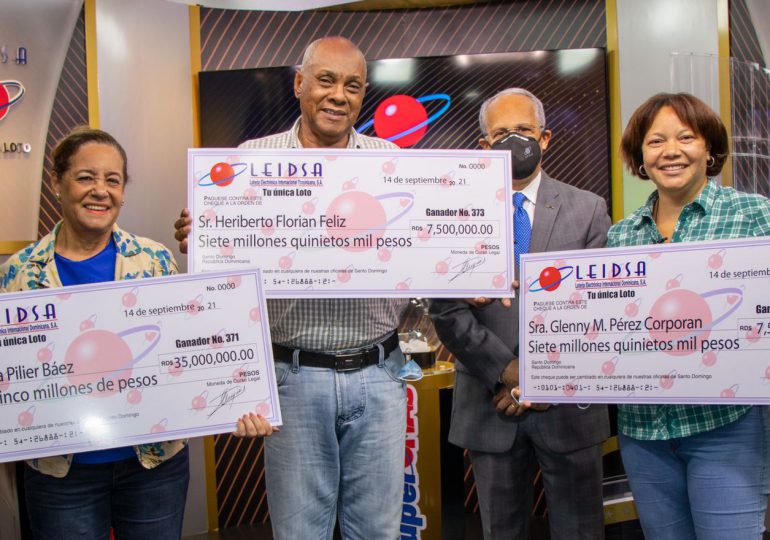LEIDSA entrega RD$ 50 millones entre tres nuevos ganadores