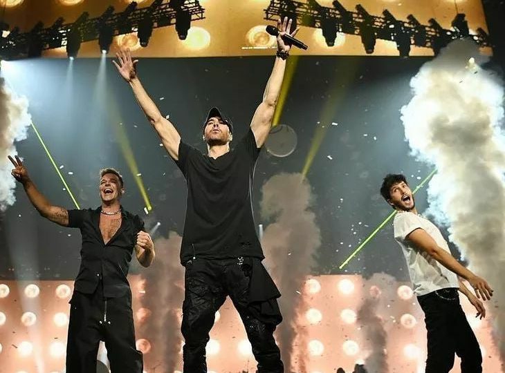 Ricky Martin y Enrique Iglesias presentan con éxito el primer show de su gira en Las Vegas junto a Sebastian Yatra