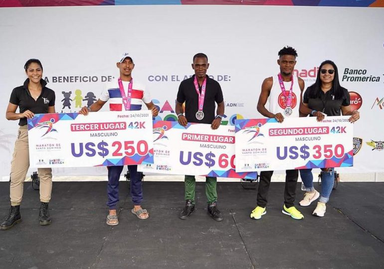 Conoce los ganadores de la cuarta edición del   maratón de la ciudad de Santo Domingo