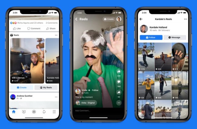 Facebook ahora tendrá los reels de Instagram en su app principal