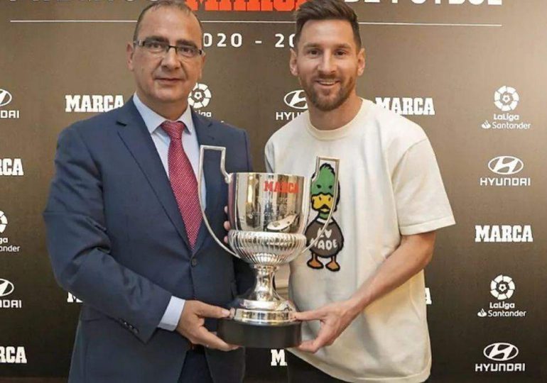 Messi obtiene su octavo trofeo al mejor goleador liguero en España