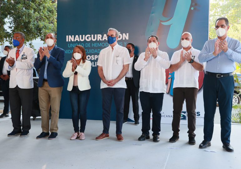 Presidente Abinader inaugura Unidades de Hemodiálisis y de Cuidados Intensivos en Hospital Jaime Oliver