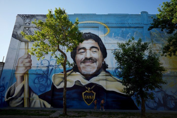 Los mil y un rostros de Maradona inmortalizados en murales de Buenos Aires