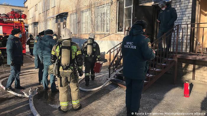 Dos muertos en Rusia en el incendio de un centro de reanimación de enfermos de covid