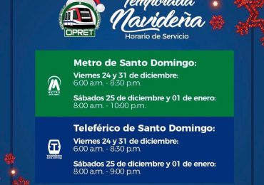 Opret informa cambio de horario de servicio Metro-Teleférico durante festividades navideñas