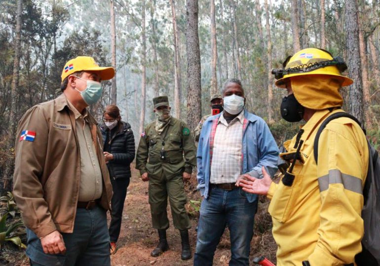 Medio Ambiente controla incendios en el Parque Nacional Sierra de Bahoruco