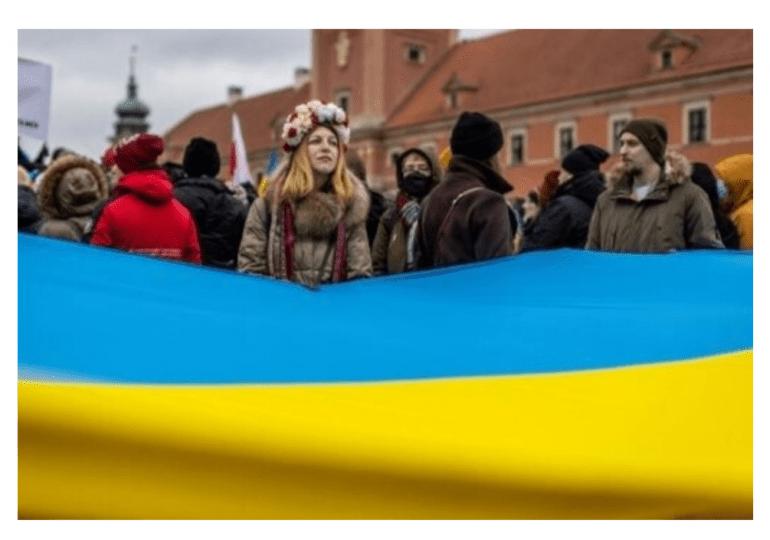 Manifestaciones en Varsovia y Madrid por la paz en Ucrania